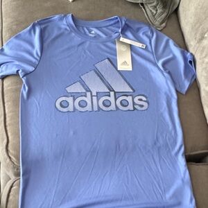 Adidas Blue and White/Black T-Shirt NWT